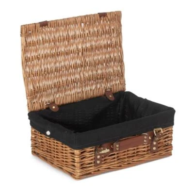 35cm Light Steamed Wicker Picnic Basket Unlined - Image 1 of 4