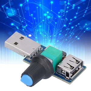 USB Fan Speed Controller Volume Control Adjust Board Speed Adjustment Low Noise - Afbeelding 1 van 12