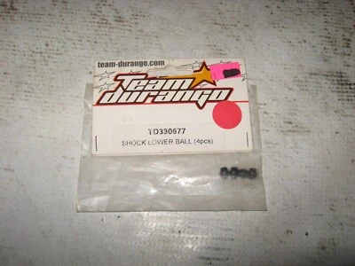 Vintage RC Durango Lower Shock Pivot Balls Steel Black (4) TD330677 - Image 1 of 2