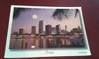 Usa Miami Moonlit Skyline Postcard Ref 5Yo5