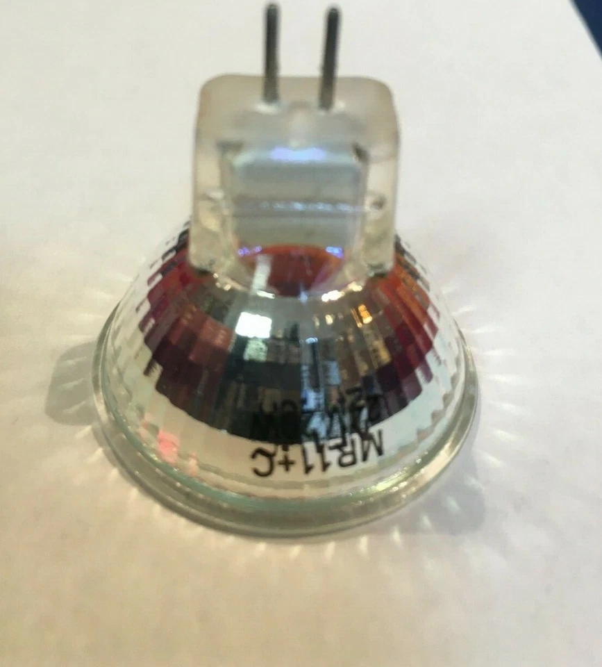 Halogen Cold Light Mirror Reflector Lamp 24V 20W Base GU4 30° MR11+C Lamp - Image 1 of 2