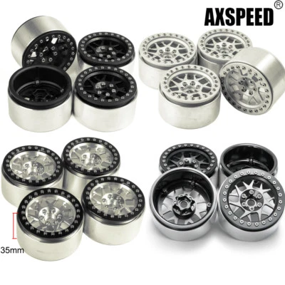4Pcs 2.2" Metall Beadlock Felgen Wheel Rims für 1/10 RC Axial Wraith D90 D110 - Bild 1 von 4
