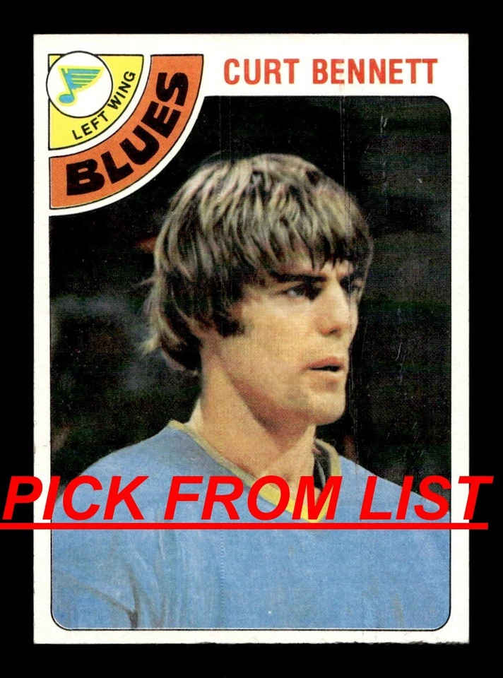 1978 79 Topps Hockey 11-394 EX/EX-MT Pick From List All PICTURED yy9 - Image 1 of 1