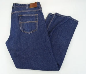 Orvis Jeans Mens 38x30 Straight Leg Five Pocket Denim Vintage USA Cotton Dark - Picture 1 of 11