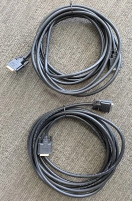 DVI-D to DVI-D Male Cable, Dual Link 24+1 Pin, 16 ft  *2 cables* - Image 1 of 2