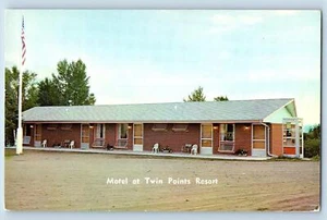 Postal de Motel At Twin Points Resort & Restaurant Two Harbors Minnesota de 1950 - Imagen 1 de 2