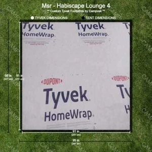 Tyvek Footprint per la tenda Msr Habiscape Lounge 4 - Foto 1 di 2