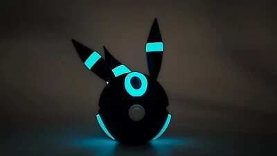Umbreon brillante (brilla en la oscuridad) | Pokeball impreso en 3D temático | #0197 Umbreon Foto 1 de 4