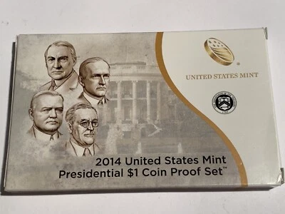 2014 US Mint Proof Set 4 Piece Golden Presidential $1 complete with OGP COA - Image 1 of 4