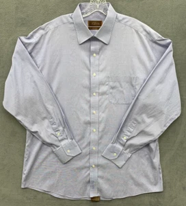 Tasso Elba Button Down Shirt Men's 17 1/2 XL Blue Business Casual Career Church - Picture 1 of 16