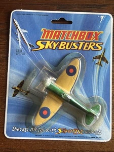 MATCHBOX SKYBUSTERS SP8 RAF SUPERMARINE SPITFIRE WW2 KAMPFFLUGZEUG DIECAST - Bild 1 von 5