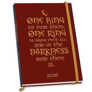 2026 The Lord Of The Rings A5 Diary Week to View Hardback - Official Product - Picture 1 of 5