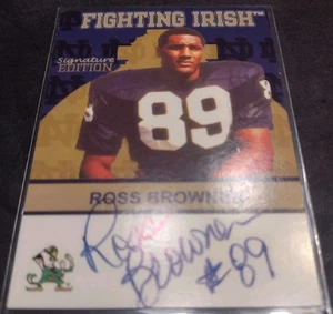 2004 TK Legacy Notre Dame Signature Edition Auto Ross Browner #FI44 Auto Bengals - Foto 1 di 3