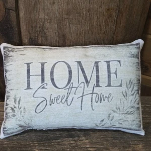 Nueva almohada decorativa rústica de casa "hogar dulce hogar 11x9 - Imagen 1 de 2