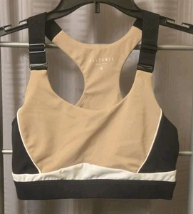 AllFenix Color Block Sport BH, schwarz weiß nude, Gr. Med verstellbarer Riemen - Bild 1 von 7