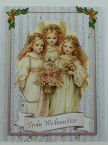 Handarbeit, Weihnachtskarte, Engel, Vintage - Bild 1 von 1