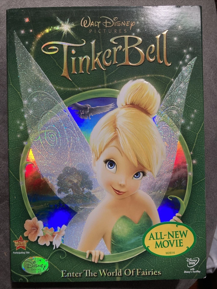 New Sealed Disney DVD Tinker Bell 2008 w/ Slip Cover Peter Pan Neverland Fairies - Image 1 of 4