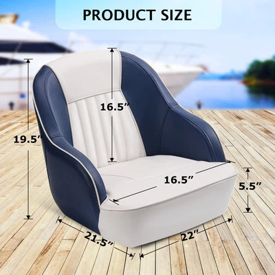 1PC Boat Seat Captain Bucket Seat Fishing Pontoon Boat Seat Padding Chair Foto 1 de 4