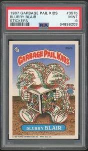 1987 Topps Garbage Pail Kids 9th Series #357b Blurry Blair PSA 9 MINT Os9 - Picture 1 of 2