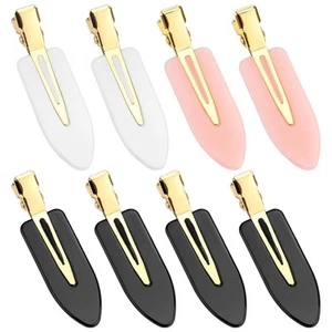 Flat Hair Makeup Clips No Crease Bend For Styling Sectioning, 8Pcs Mix - Picture 1 of 7
