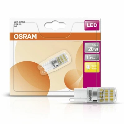 OSRAM LED Star PIN Sockel G9 Stiftsockellampe Warmweiß 1,9W=20W Stiftlampe - Bild 1 von 4