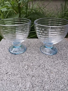 anchor hocking blue swirl Dessert glass - Picture 1 of 4