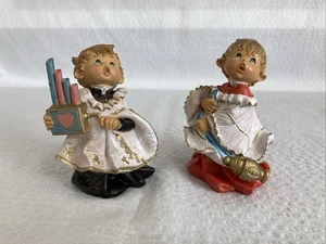 Vtg 1987 Italian Fontanini Simonetti Two Boy Altar or Choir Boys, Christmas, 4"T - Picture 1 of 12