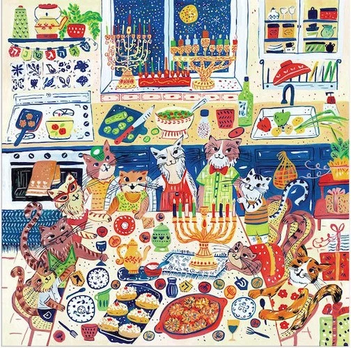 Puzzle (500 T.) Katzen beim Lichterfest (Galison/Mudpuppy) NEU/OVP