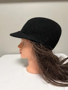 Kangol Wool Blend Colette Hat Newsboy Cabbie Adult Size Medium Black Casual Mens - Picture 1 of 6