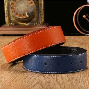 38mm Strap No Men Belt Men's Leather Buckle Genuine Replacement Straps H New - Picture 1 of 17