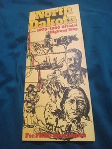 Vintage 1979-80 North Dakota Official Road Map - State Highway Department - Bild 1 von 4