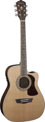 Washburn Heritage Series HF11SCE Acoustic-Electric Folk Guitar Natural - image 1 of 2