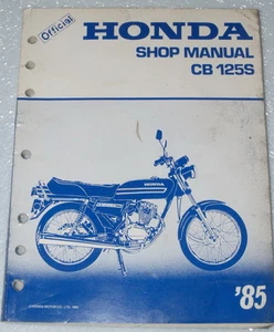1985 HONDA CB125S CB125 CB 125 Original Factory Shop Service Repair Manual 85 - Foto 1 di 1