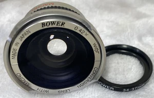 Bower .42x Wide Conversion Lens with Macro + Bower 34-37mm Step Up Ring Adapter - Picture 1 of 10