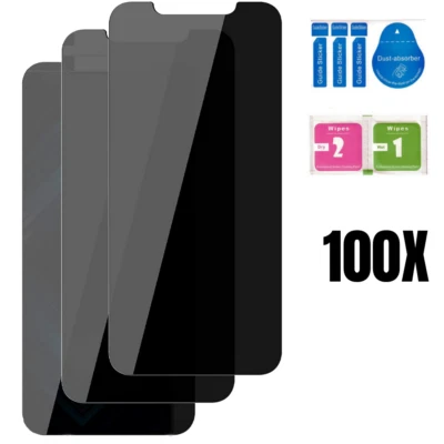 Privacy Tempered Glass Screen Protector Wholesale For iPhone 14 13 12 Pro Max XS - Image 1 of 4