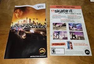 Nintendo Wii Need For Speed Undercover Instruction MANUAL + Insert ONLY - Picture 1 of 4
