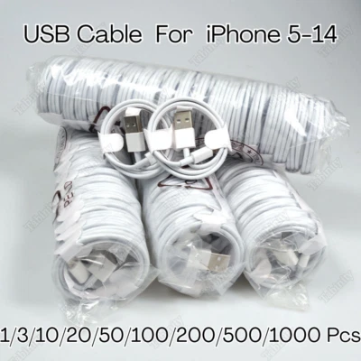 Wholesale USB Charger Cable Cord For Apple iPhone 6 7 8 X XR 11 12 13 14 Pro Max - Image 1 of 4