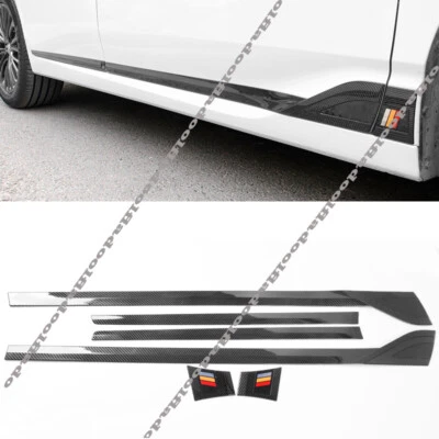 Para Toyota Avalon 2019-2022 Cuerpo de fibra de carbono Puerta lateral Moldura Cubierta Borde Decoración Foto 1 de 4