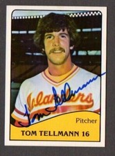 Tom Tellmann 1979 TCMA authentic autographed card Hawaii Islanders