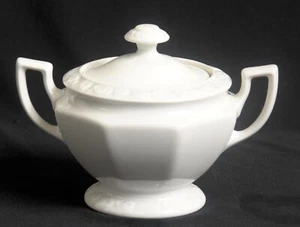 Rosenthal-Continental Maria weiß Bone China Deckel Zuckerdose Rosenrand Germany - Bild 1 von 6