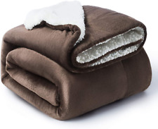 Cobija Sherpa Blanket Brown Twin Size: 60x80 / Bedding (fleece) Reversible