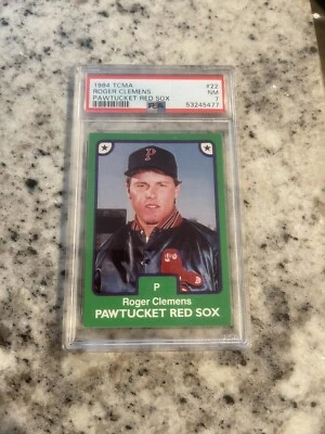 PSA 7 近乎完好 1984 TCMA ROGER CLEMENS #22 PAWTUCKET 红色 SOX ML 新秀卡 — 第 1/3 张图片