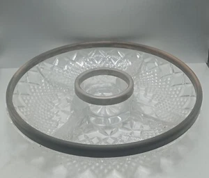 Vintage Lead Crystal Veggie Tray - Picture 1 of 2