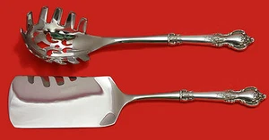 Delacourt by Lunt Sterling Silver Italian Pasta Server Set 2pc HHWS Custom Made - Picture 1 of 1
