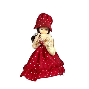 "Bambola vintage Bradley Big Eye anni '70 rossa a pois bruna Southern Belle 9" - Foto 1 di 11