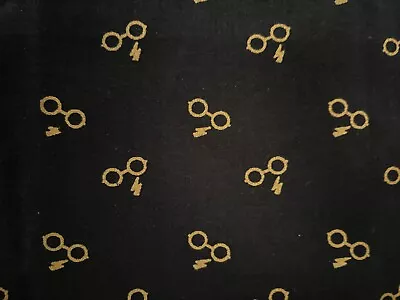 Camelot Harry Potter Tela Metálica Oro Gafas Perno Algodón 1 1/2 yardas Foto 1 de 4