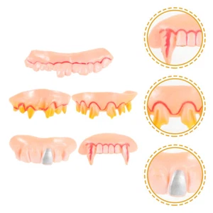 5 Pcs Teeth Fake Delicate Masquerade Prank Toy - Picture 1 of 12