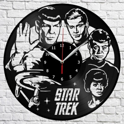 Star Trek Vinyl Record Wall Clock Fan Art Home Decor The Best Original Gift 4116 - Image 1 of 4