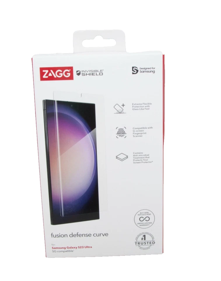 ZAGG Invisible Shield Fusion Curve Screen Protector for Samsung Galaxy S23 Ultra
