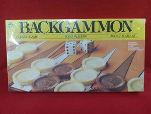 1989 Vintage Raro Gioco Classico GOLDEN Backgammon Sigillato in Fabbrica Spedizione Gratuita - Foto 1 di 6